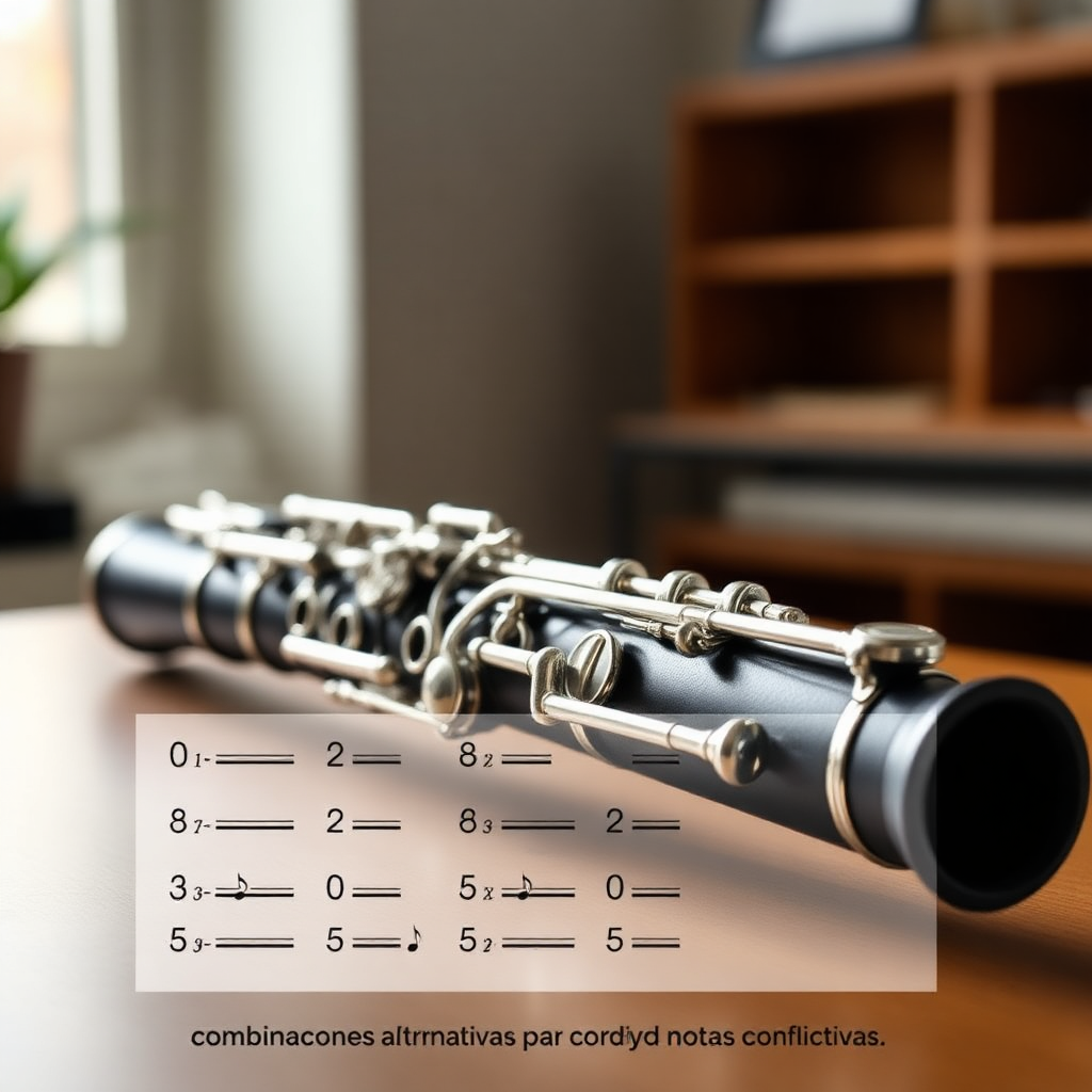 Clarinete: afinación clarinete digitaciones alternativas — foto realista del clarinete
