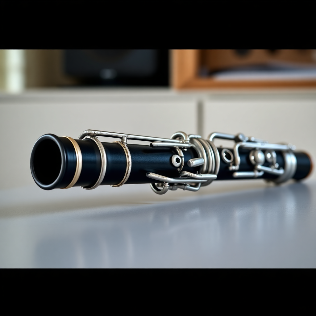 Clarinete: ajustar la lengüeta del clarinete — foto realista del clarinete
