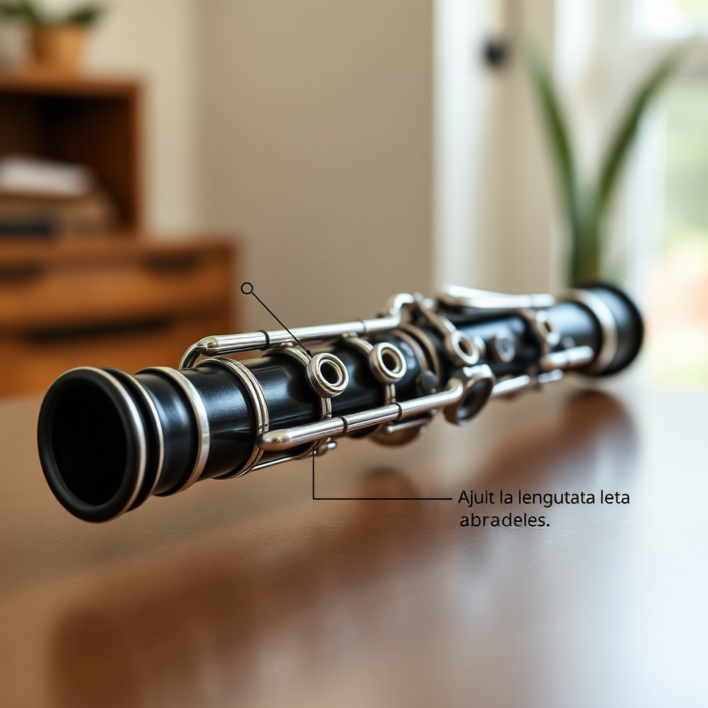 Clarinete: ajustar la lengüeta del clarinete — foto realista del clarinete