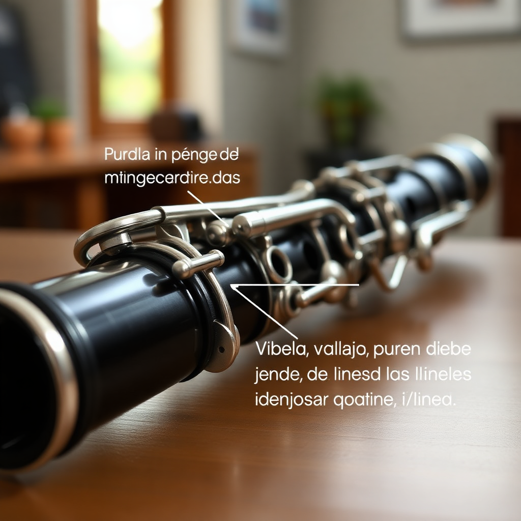 Clarinete: alineación de llaves del clarinete — foto realista del clarinete