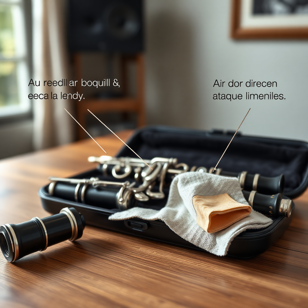 Clarinete: ataque de notas clarinete — foto realista del clarinete