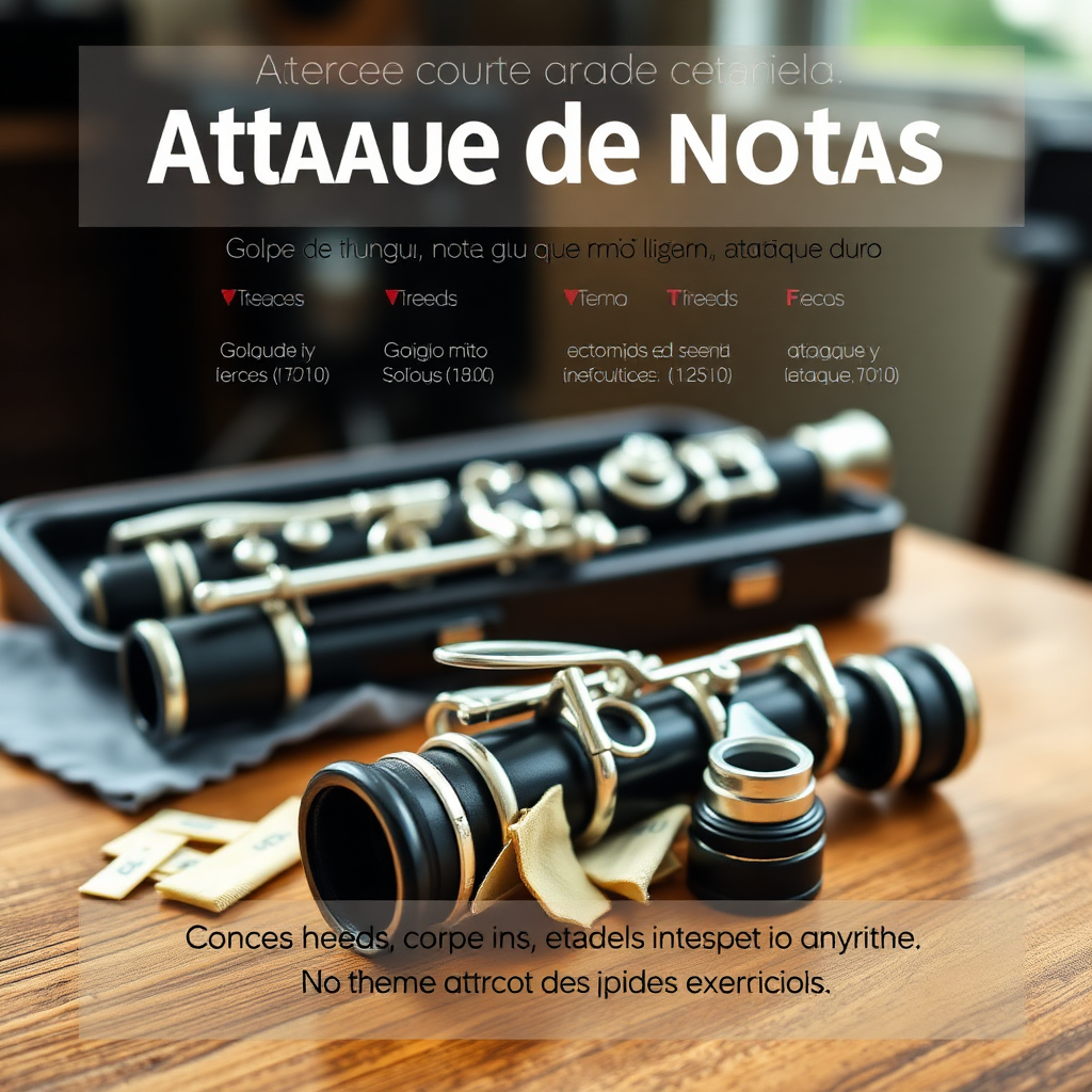 Clarinete: ataque de notas clarinete — foto realista del clarinete