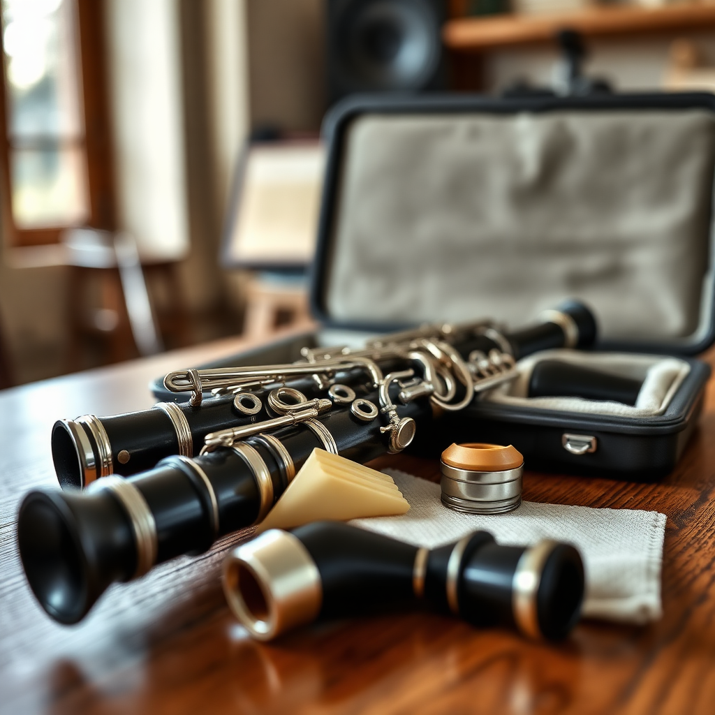 Clarinete: ataque sin lengua clarinete — foto realista del clarinete