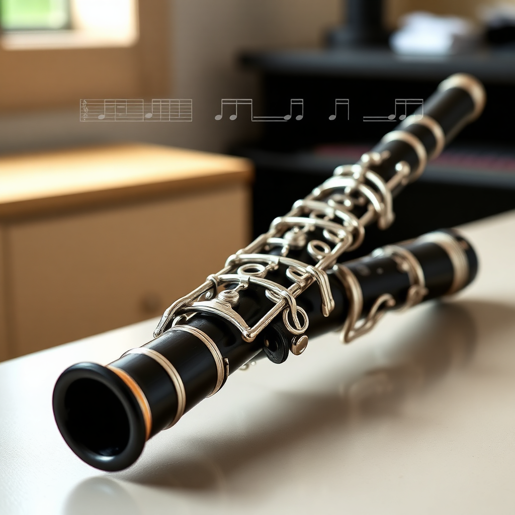 Clarinete: ataque sin lengua clarinete — foto realista del clarinete