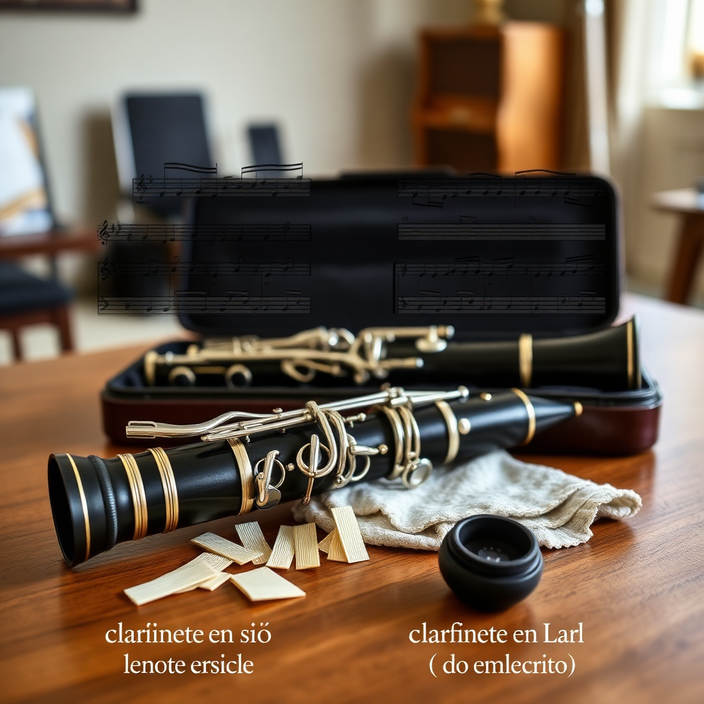 Clarinete: clarinete en si bemol vs clarinete en la — foto realista del clarinete