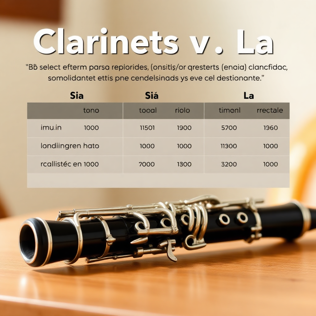 Clarinete: clarinete en si bemol vs clarinete en la — foto realista del clarinete