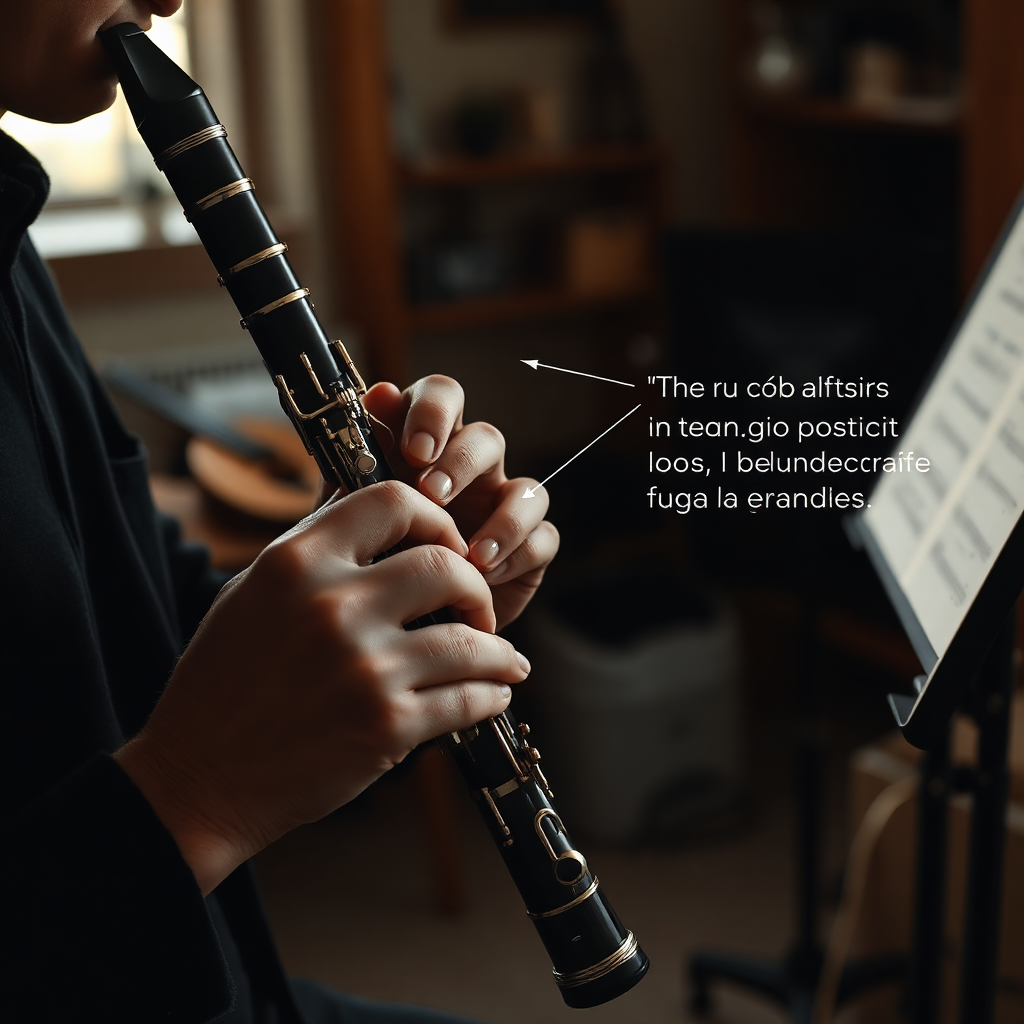 Clarinete: cómo detectar fugas en el clarinete — foto realista del clarinete