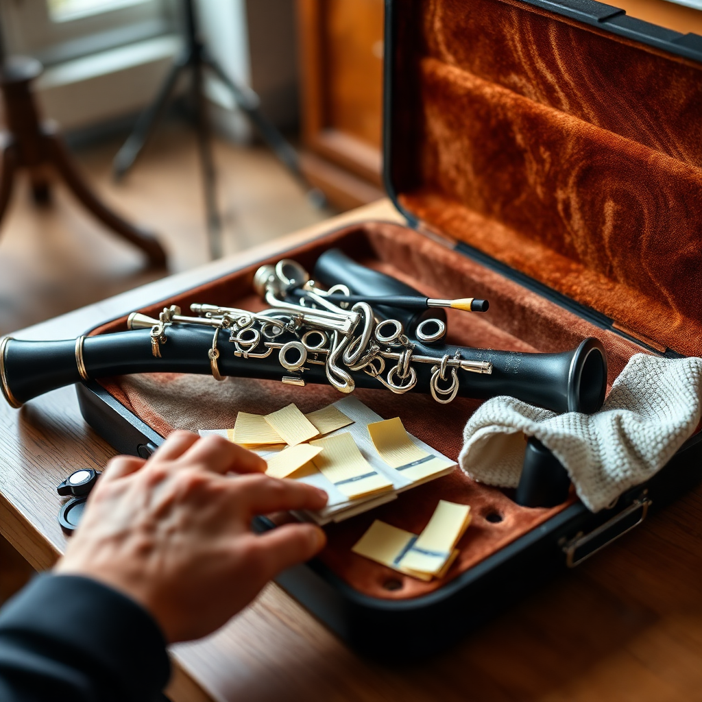 Clarinete: cómo detectar fugas en el clarinete — foto realista del clarinete