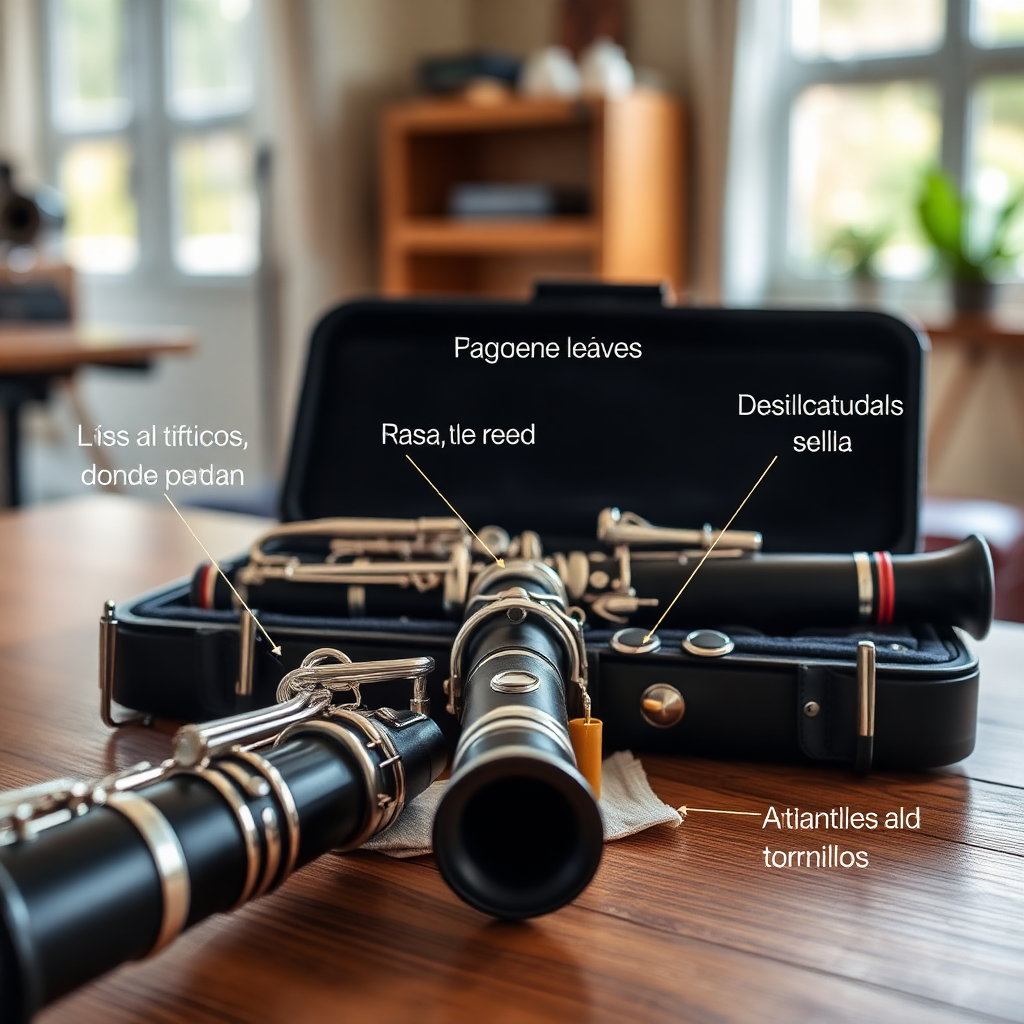 Clarinete: cómo detectar fugas en el clarinete — foto realista del clarinete