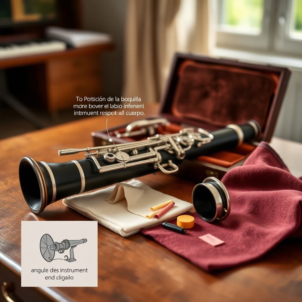 Clarinete: embocadura clarinete — foto realista del clarinete