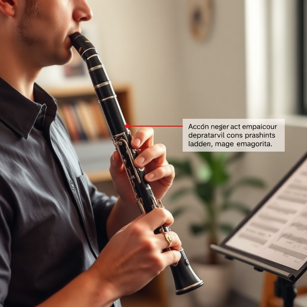 Clarinete: embocadura clarinete — foto realista del clarinete