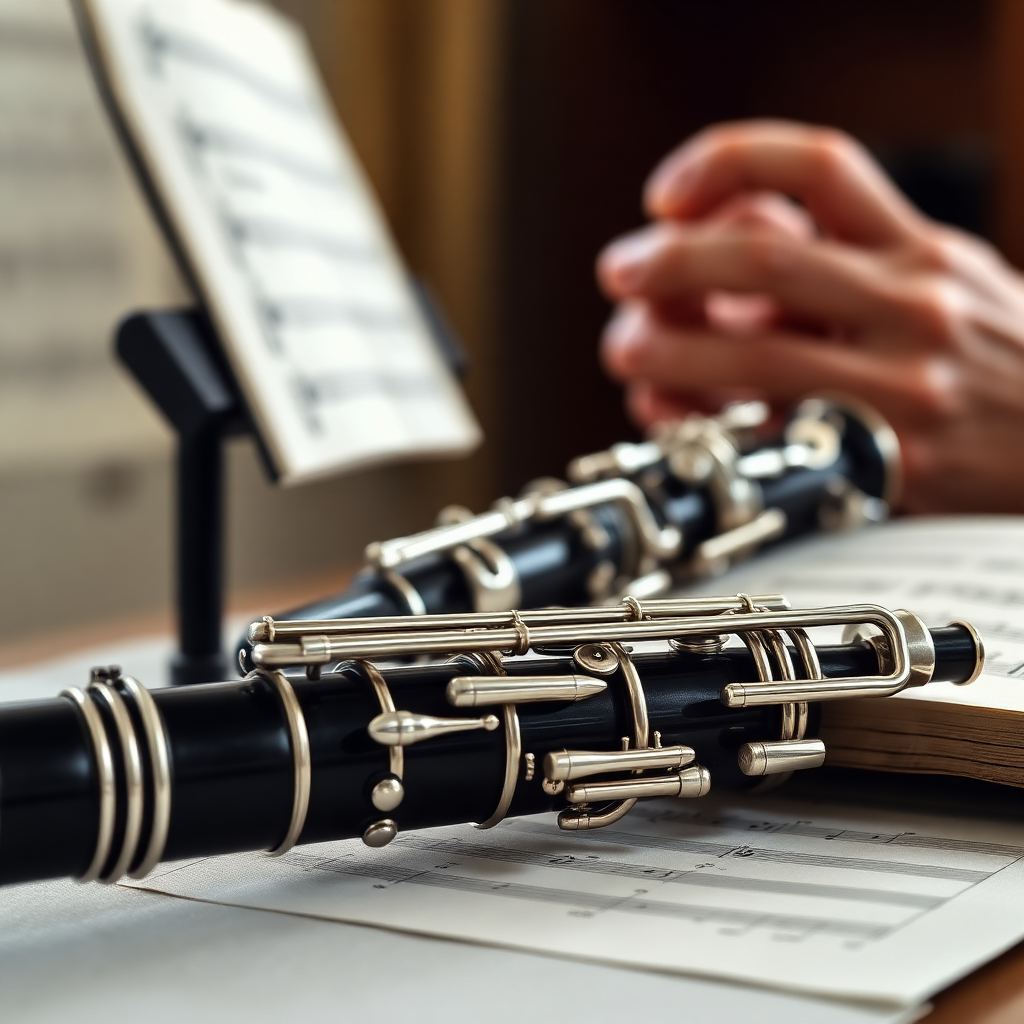 Clarinete: fraseo en el clarinete — foto realista del clarinete