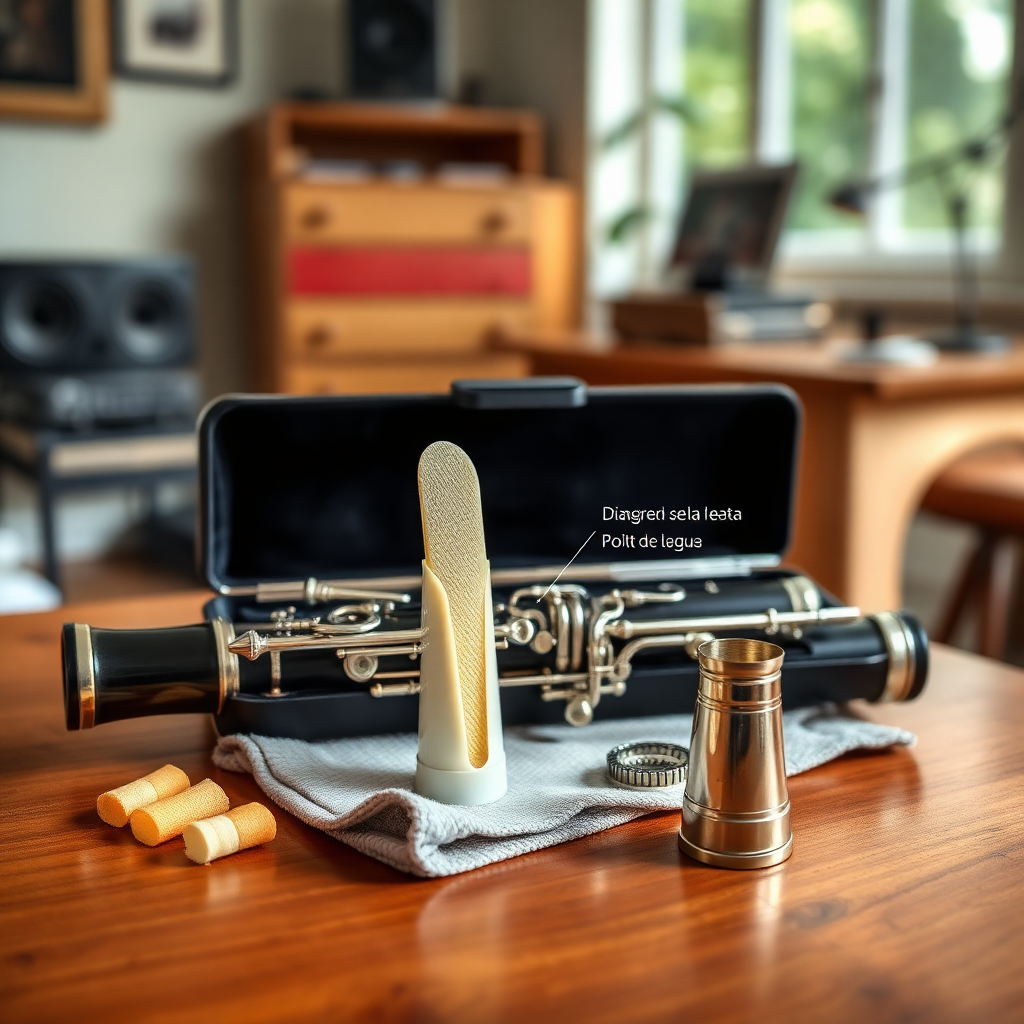 Clarinete: golpe de lengua clarinete — foto realista del clarinete