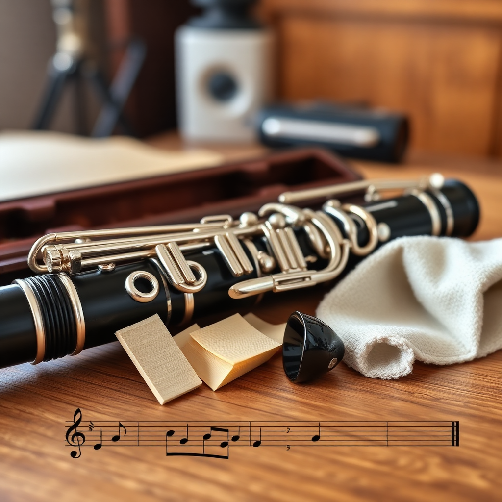 Clarinete: interpretación en clarinete — foto realista del clarinete