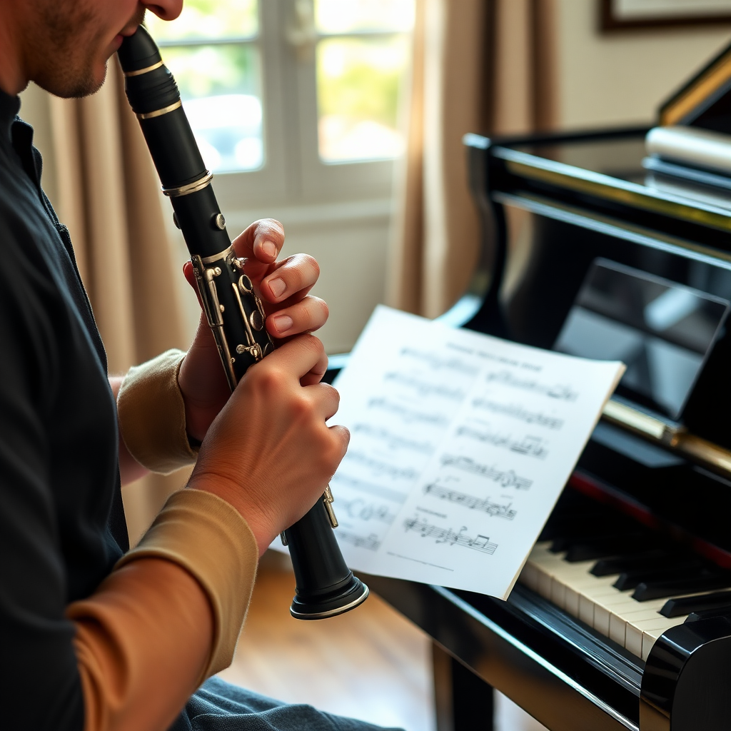 Clarinete: obras para clarinete y piano — foto realista del clarinete