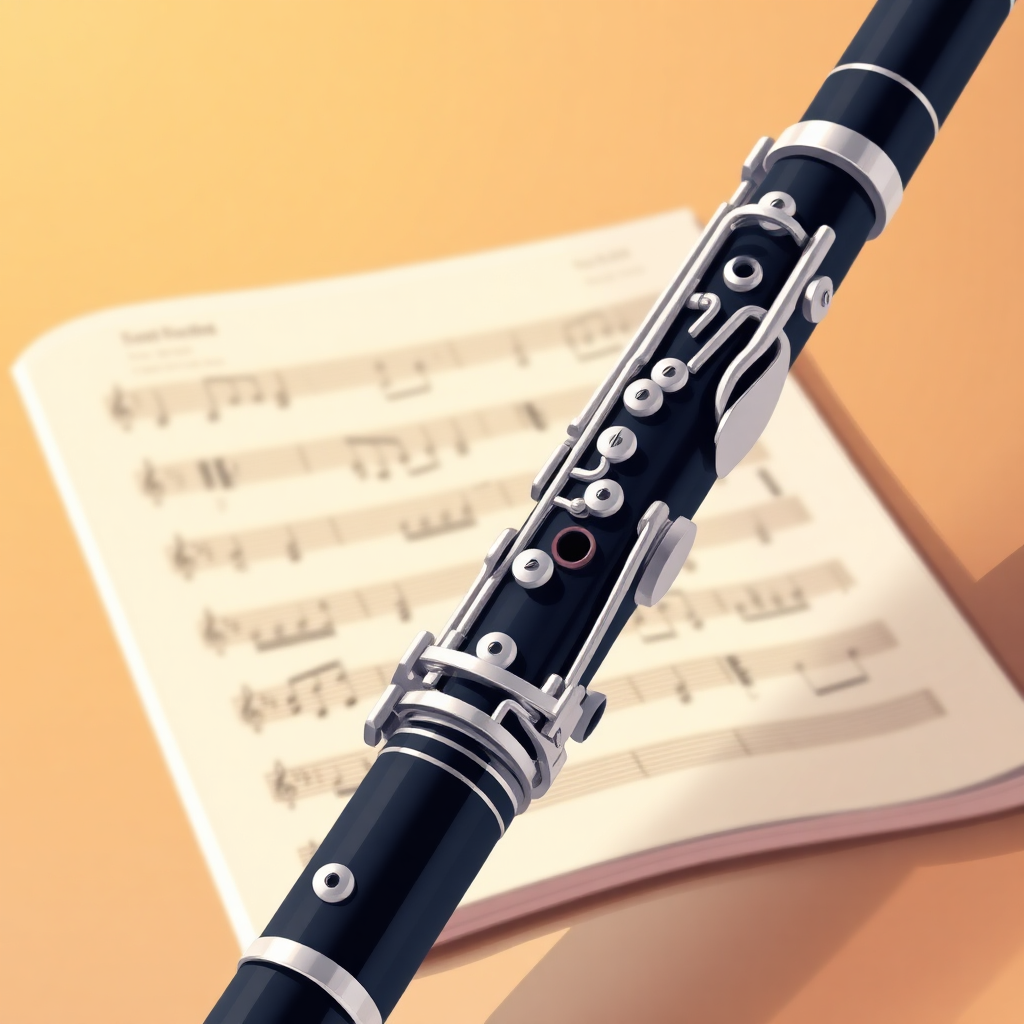 Clarinete: registro sobreagudo clarinete ejercicios — portada ilustrada del instrumento (cartoon)