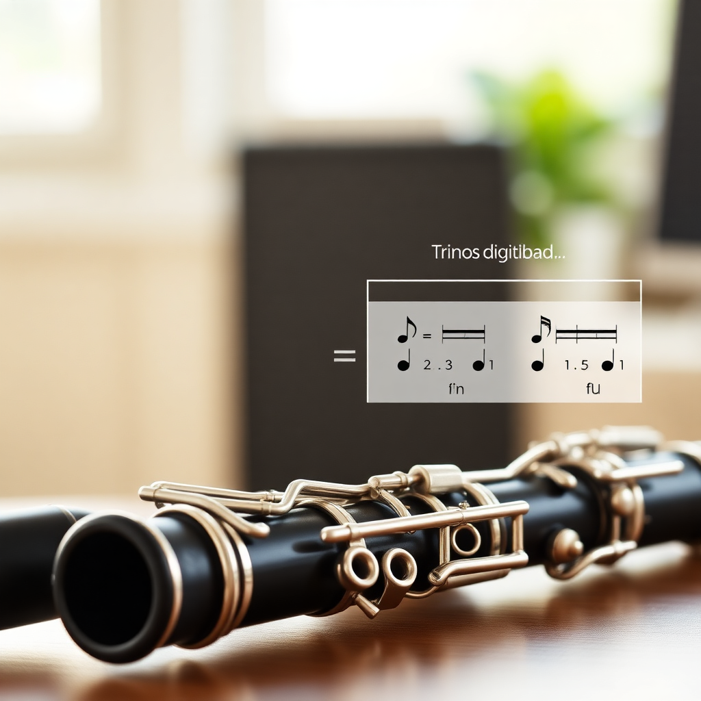 Clarinete: trinos difíciles clarinete digitación — foto realista del clarinete
