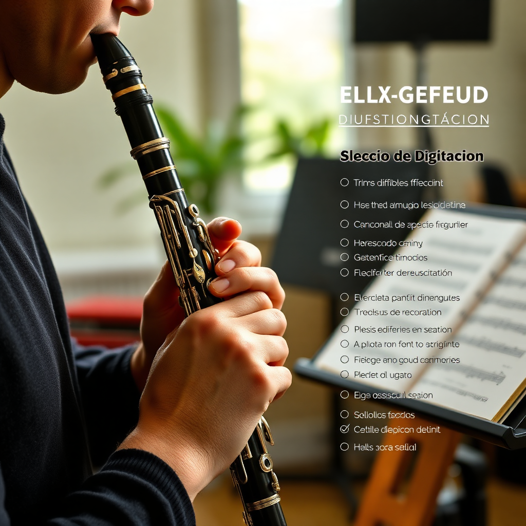 Clarinete: trinos difíciles clarinete digitación — foto realista del clarinete