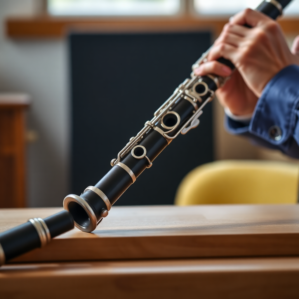 Clarinete: vibrato en el clarinete — foto realista del clarinete