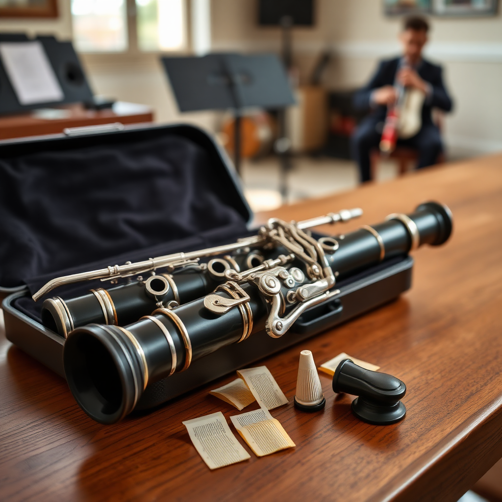 Clarinete: cómo balancear el clarinete en un quinteto con cuerdas — foto realista del clarinete