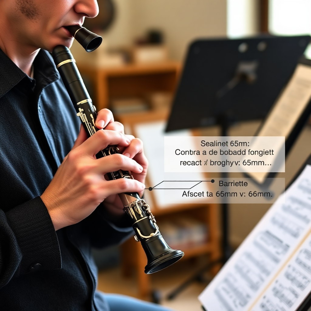 Clarinete: barrilete 65mm vs 66mm clarinete — foto realista del clarinete