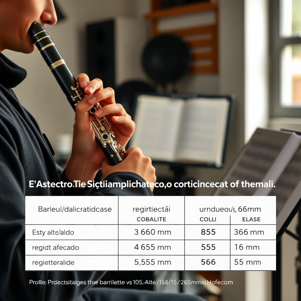 Clarinete: barrilete 65mm vs 66mm clarinete — foto realista del clarinete