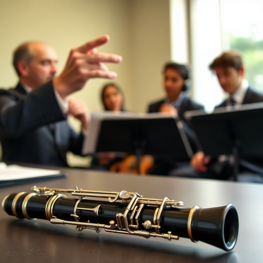 Clarinete: cómo seguir al director con clarinete — foto realista del clarinete