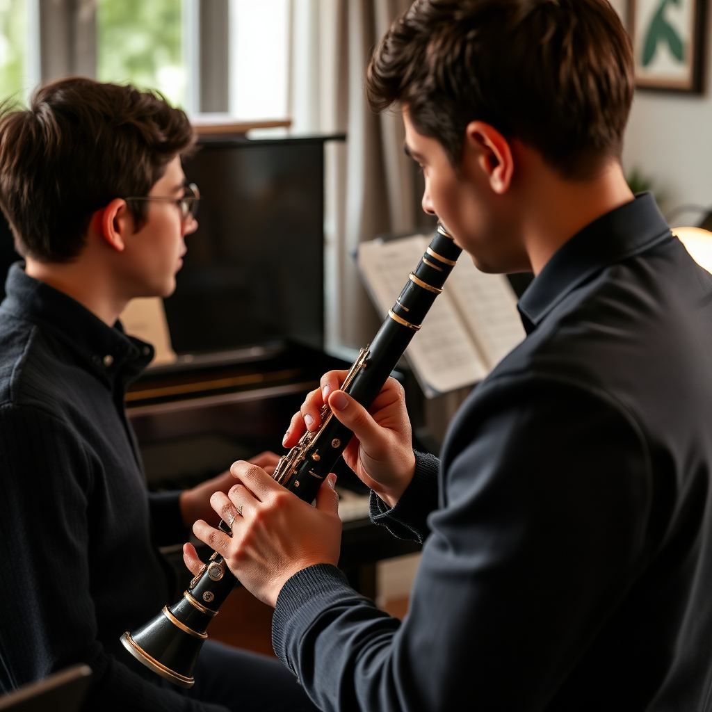 Clarinete: cómo coordinar clarinete y piano — foto realista del clarinete