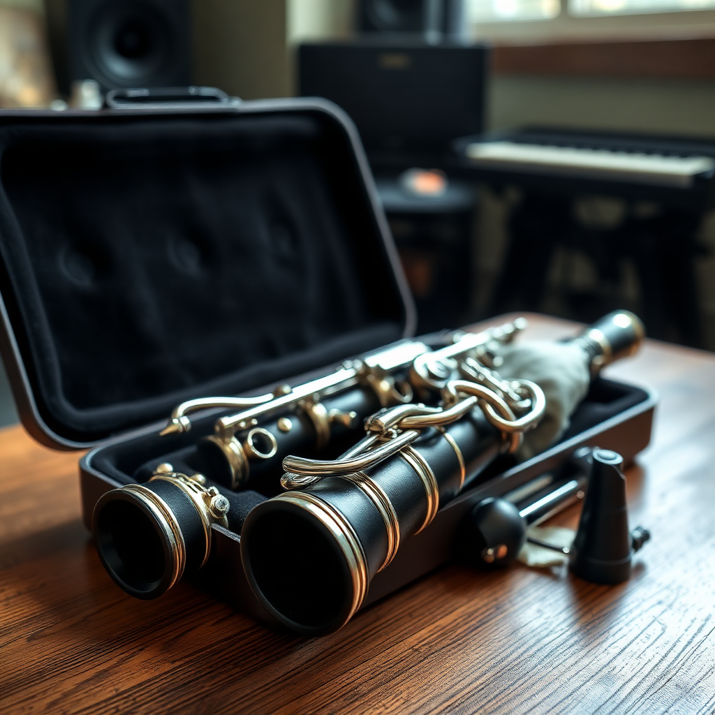 Clarinete: intonación en el clarinete por registros — foto realista del clarinete