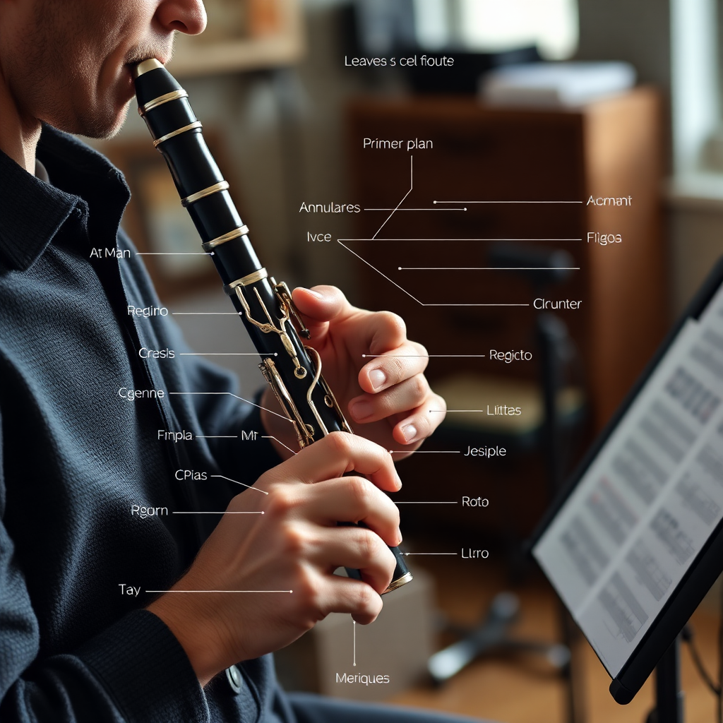 Clarinete: llaves del clarinete nombres — foto realista del clarinete
