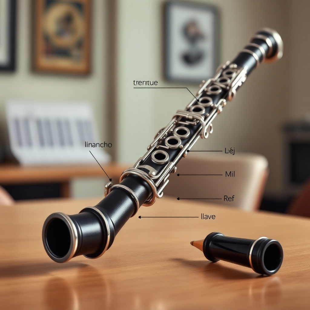 Clarinete: llaves del clarinete nombres — foto realista del clarinete