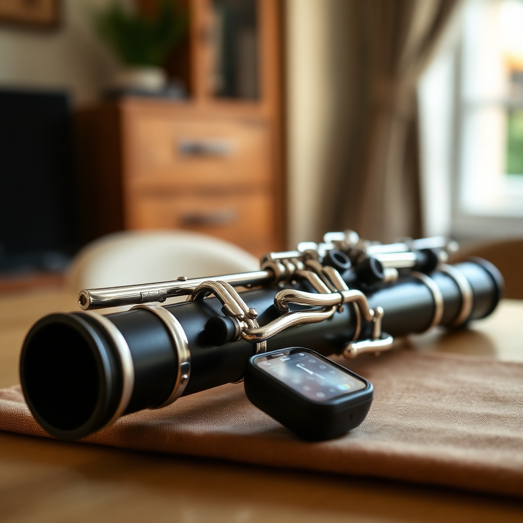 Clarinete: cómo practicar con metrónomo en clarinete — foto realista del clarinete