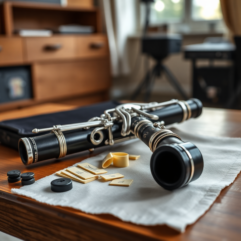 Clarinete: cómo practicar con metrónomo en clarinete — foto realista del clarinete