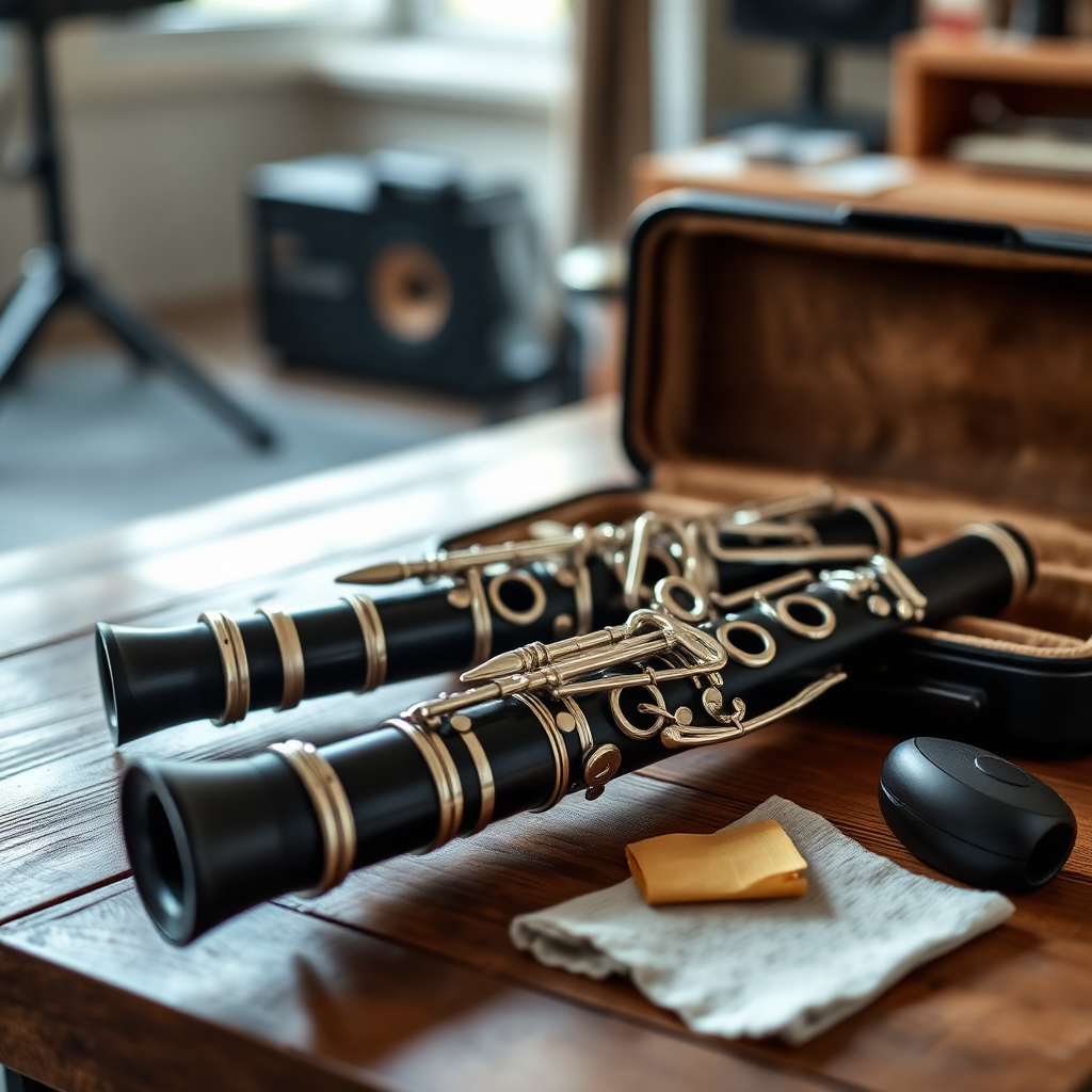 Clarinete: mi fa agudos clarinete afinación — foto realista del clarinete