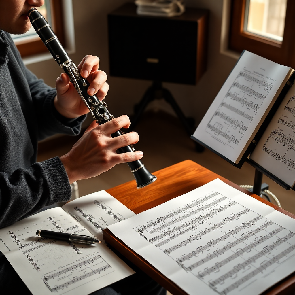 Clarinete: música de cámara con clarinete — foto realista del clarinete
