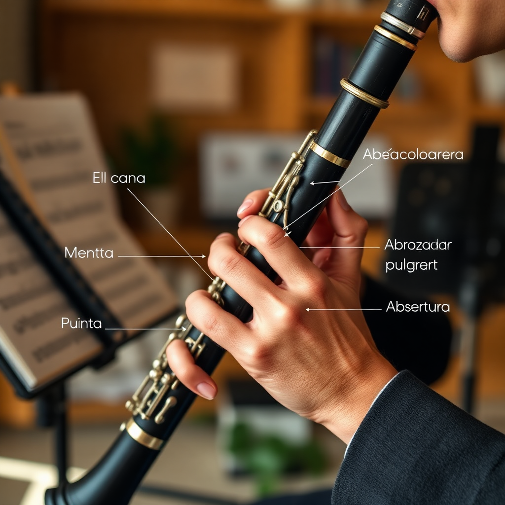 Clarinete: partes del clarinete y su función — foto realista del clarinete