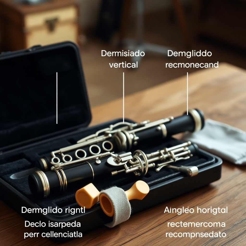 Clarinete: postura para tocar clarinete — foto realista del clarinete