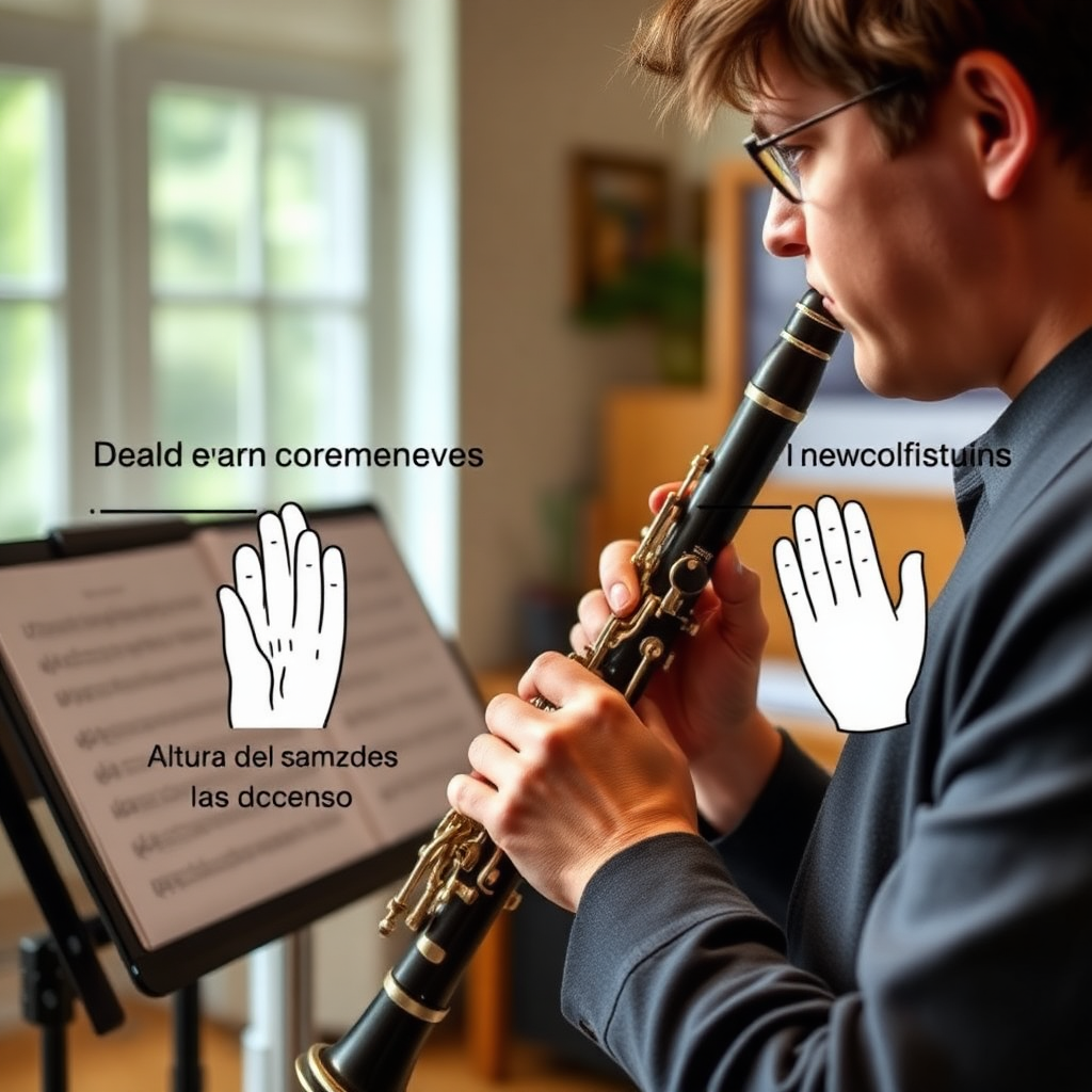 Clarinete: cruces de dedos clarinete — foto realista del clarinete