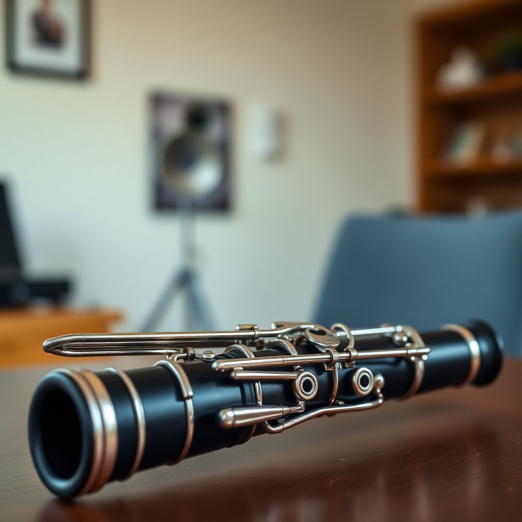 Clarinete: llaves de meñique clarinete — foto realista del clarinete