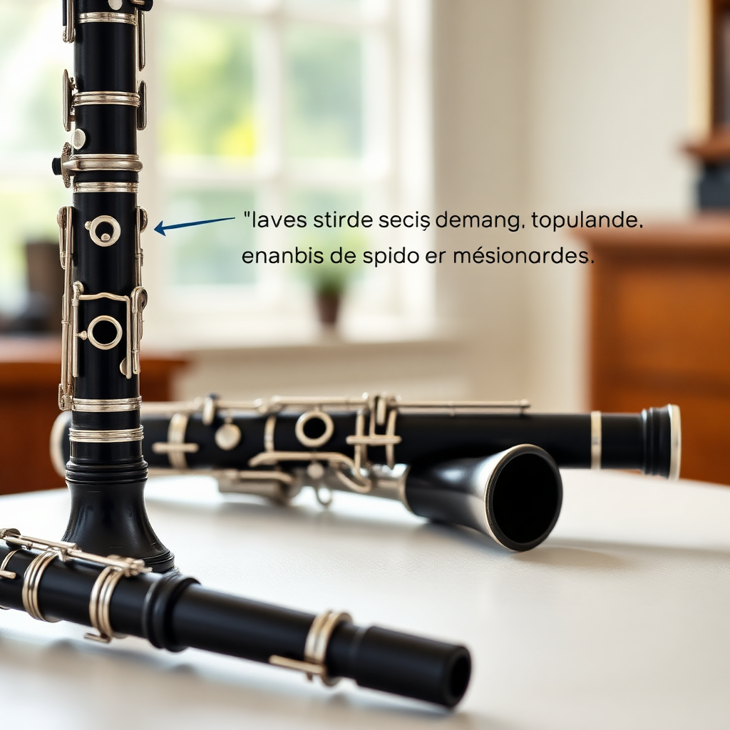 Clarinete: llaves de meñique clarinete — foto realista del clarinete